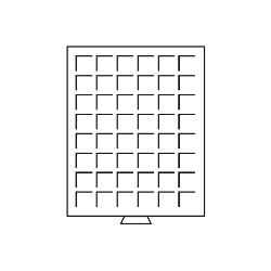 Mincový box LIGNUM, 48 štvorcových otvorov do 30 mm, mahagon (HMB48)