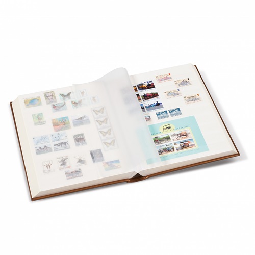Album COMFORT A4 na známky, 32 bielych listov, vatovaný, bronzový (LP4/32BRO)