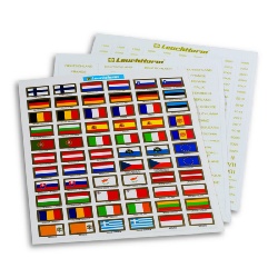 Samolepky vlajky a popisky európských štátov (LEEURO3)