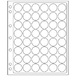 Listy ENCAP na mince v kasli, 2ks/bal, 48 otvorov pre CAPS 22,2 a 23 mm (ENCAP22/23)