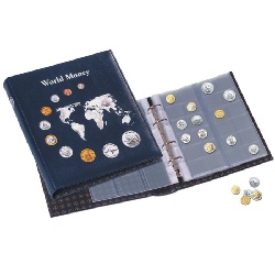 Album OPTIMA"World Money" na mince s kazetou, 5 listov, modrý (ALBWOMOSET)