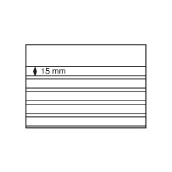 Štandartné karty PS 210x148 mm, 5 číre pásy s krycím listom, čierne, 50ks/bal (EKA5DS)