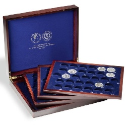 Kazeta VOLTERRA QUATTRO de Luxe,  pre 123 GDR pamätných mincí (HMK4T123DDR)