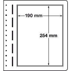 Albumové listy LEUCHTTURM LB-čisté, 10ks/bal, 1 riadkové 190x254 mm (LB1)