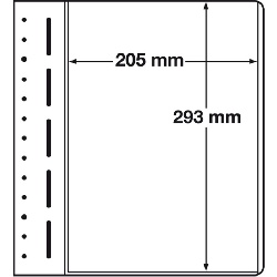 Albumové listy LEUCHTTURM LB-čisté, 10ks/bal, 1 riadkové 205x293 mm (LB1MAX)