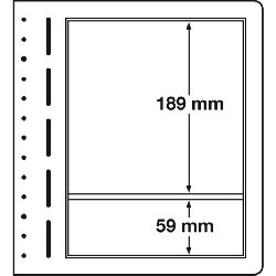 Albumové listy LEUCHTTURM LB-čisté, 10ks/bal, 2 riadkové 190x189 mm, 190x59 mm (LB2MIX)