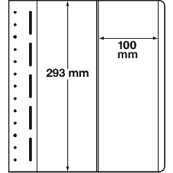Albumové listy LEUCHTTURM LB-čisté, 10ks/bal, 2 riadkové 100x293 mm (LB2VERT)