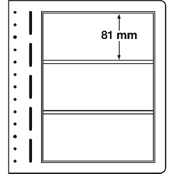 Albumové listy LEUCHTTURM LB-čisté, 10ks/bal, 3 riadkové 190x 81 mm (LB3)