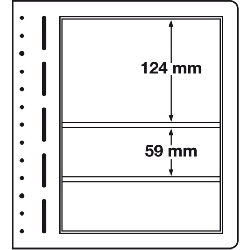 Albumové listy LEUCHTTURM LB-čisté, 10ks/bal, 3 riadkové 190x124 mm, 190x59 mm (LB3MIX)