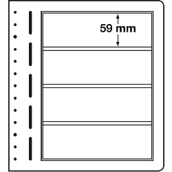 Albumové listy LEUCHTTURM LB-čisté, 10ks/bal, 4 riadkové 190x 59 mm (LB4)