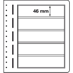 Albumové listy LEUCHTTURM LB-čisté, 10ks/bal, 5 riadkové 190x 46 mm (LB5)