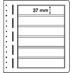 Albumové listy LEUCHTTURM LB-čisté, 10ks/bal, 6 riadkové 190x 37 mm (LB6)