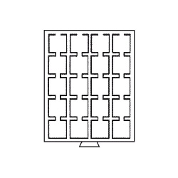 Mincový box MB na 20 štvorcových otvorov 50 x 50 mm , šedý (MBG20M)