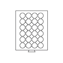 Mincový box MB na 24 kruhových otvorov pre Ø 35 mm, dymový (MB24K/41)