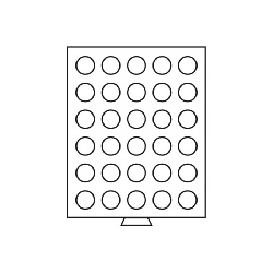 Mincový box MB na 30 kruhových otvorov pre Ø 34 mm, dymový (MB30R/34)