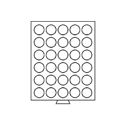 Mincový box MB na 30 kruhových otvorov pre Ø 37 mm, dymový (MB30R/37)