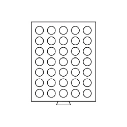 Mincový box MB na 35 kruhových otvorov pre Ø 31 mm, dymový (MB35R/31)