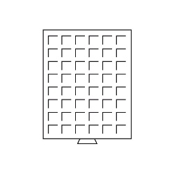 Mincový box MB na 48 štvorcových otvorov 28 mm, dymový (MB48/28)