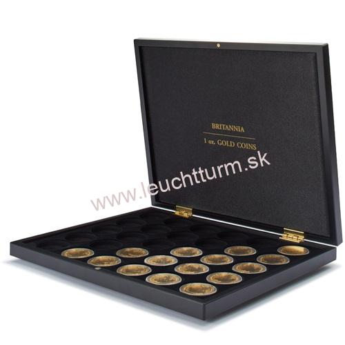 Kazeta VOLTERRA UNO de Luxe, 30 x 1 oz Au Britannia v kapsli, čierna 