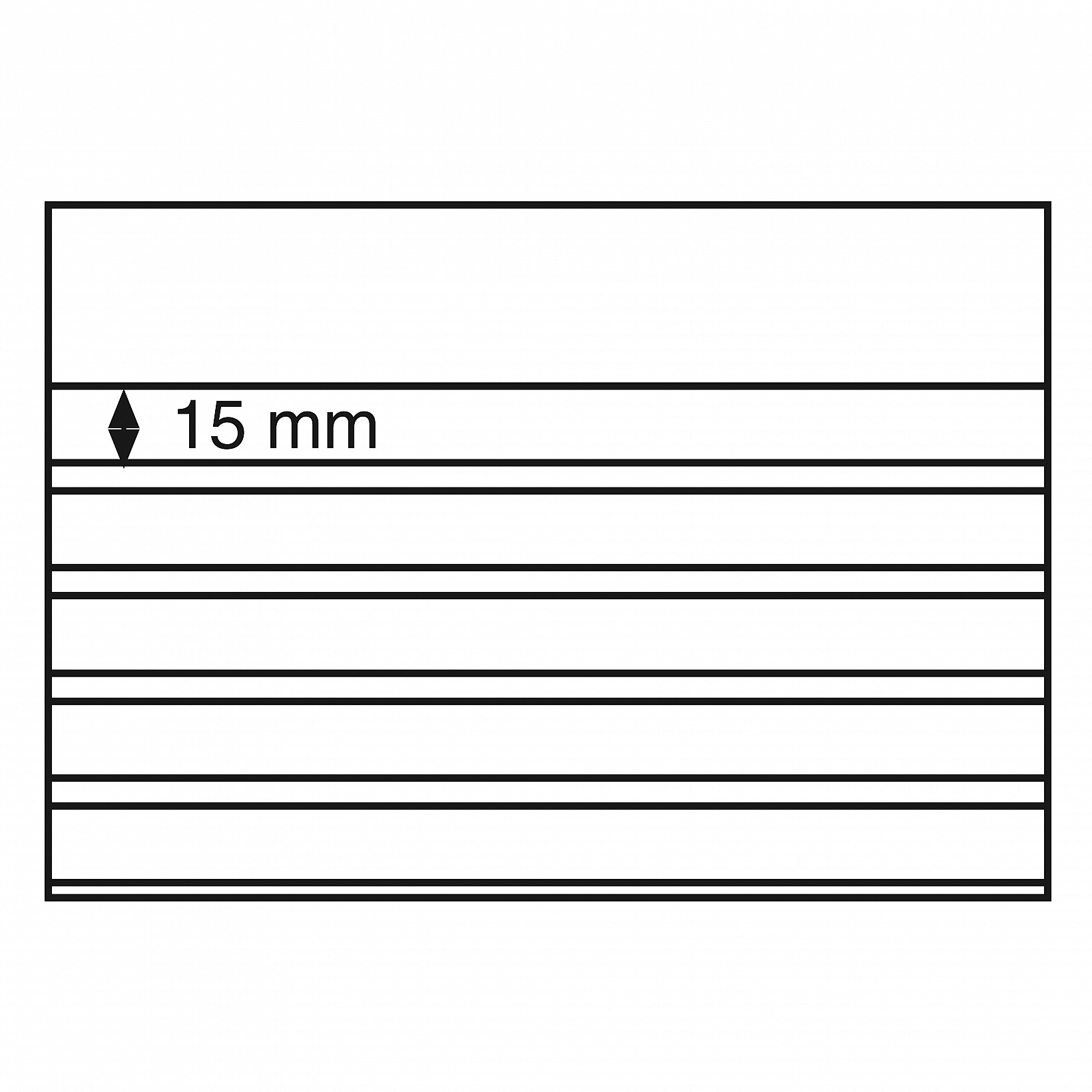 Štandartné PVC karty, 210x148 mm, 5 číre pásy s krycím listom, čierne, 50ks/bal (EKA5DSPVC)