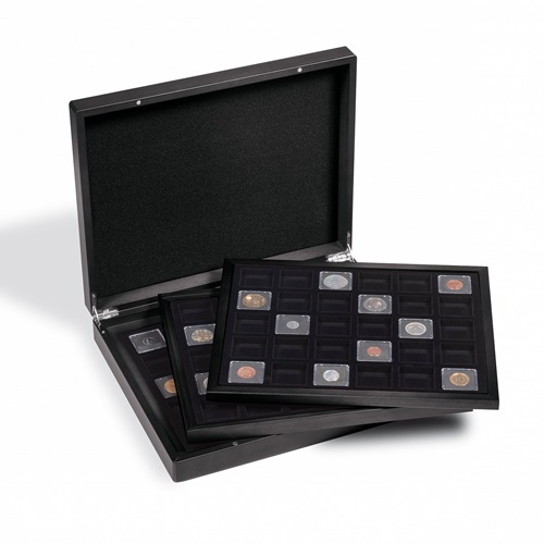 Kazeta VOLTERRA TRIO de Luxe, 90 x QUADRUM MINI 38 x 38 mm, čierny (HMK3T30MSS)