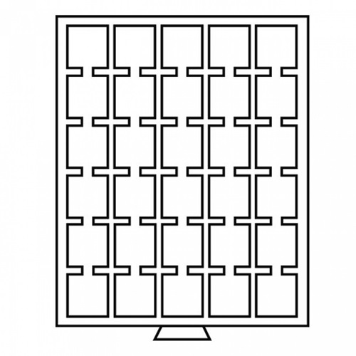 Mincový box MB na QUADRUM MINI, 30 štvorc. otvorov 38 x 38 mm, dymový, čierna