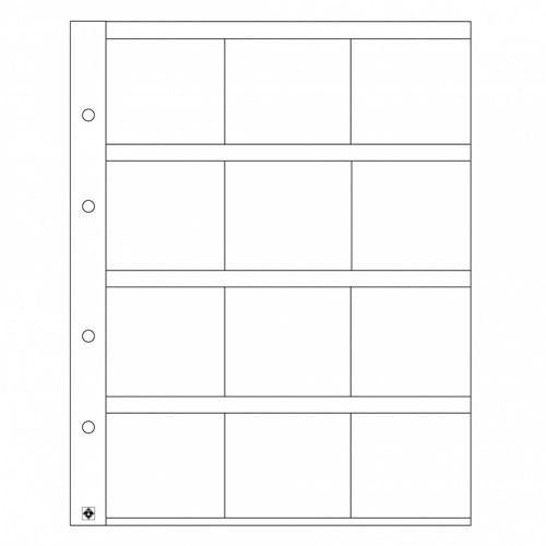 Listy OPTIMA, 5ks/bal, na 12 papierových puzdier (50x50 mm), číre (OPTIMAM12K)