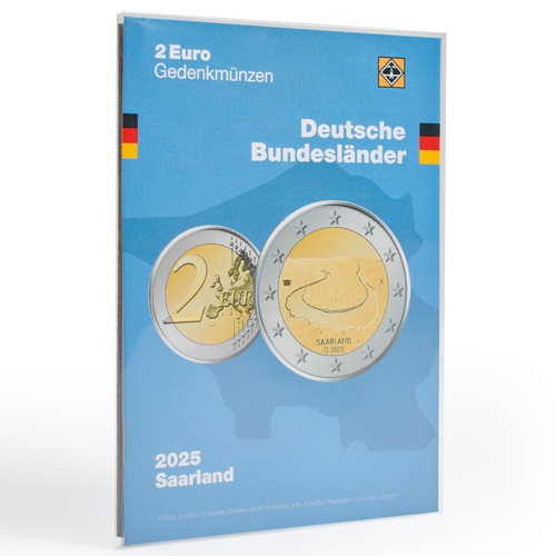 Mincová karta pre 2 euro mince Nemecko 2025 Saarland - Saar Bend 